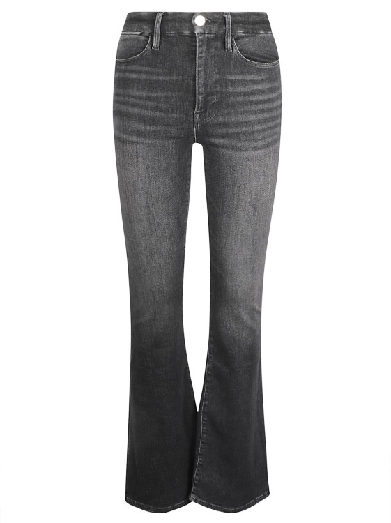 Frame High-waisted Bootcut Jeans In Grey