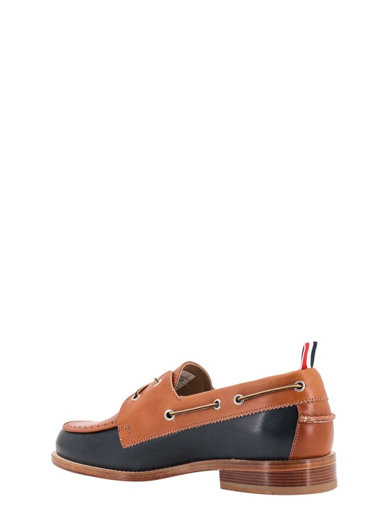 Shop Thom Browne Brown Leather Loafers