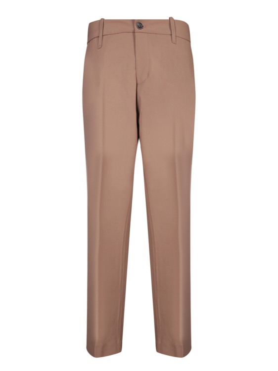 Shop Nine In The Morning Brown Tailored Trousers In Pink