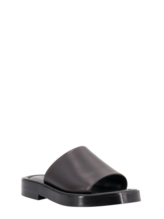 Shop Ferragamo Leather Sandals With Side Embossed Logo In Black