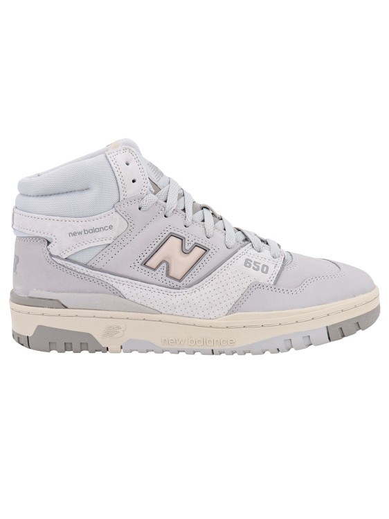 Shop New Balance 650 Leather Sneakers In White