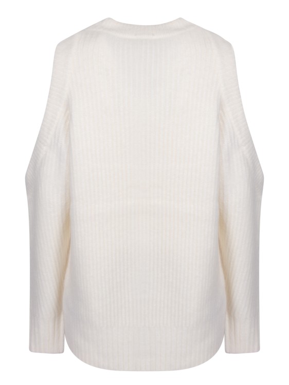 Ganni Chunky Knit Sweater In White