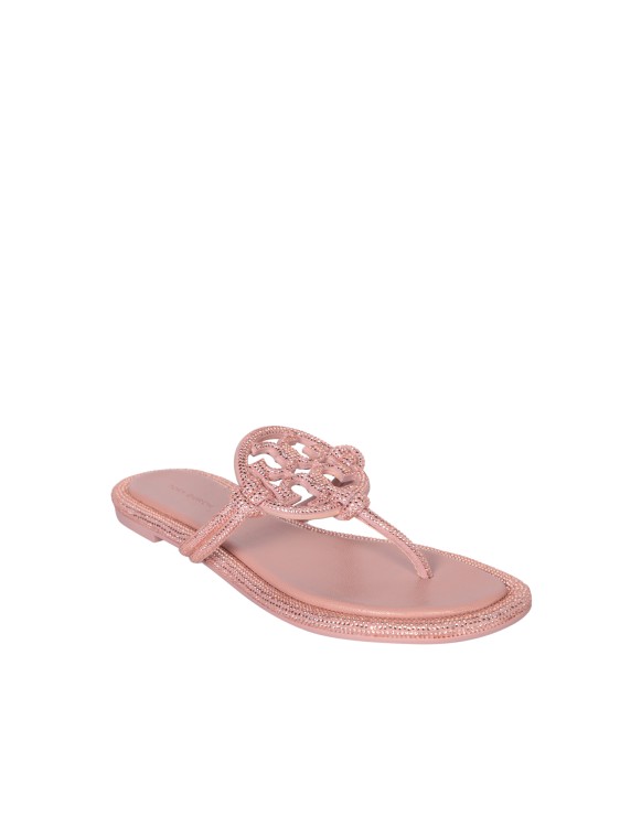 Shop Tory Burch Crystal-embellished Sandal In Pink