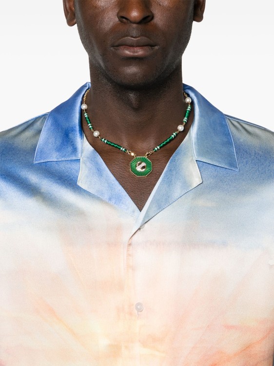 Shop Casablanca Multicolor Tennis-pendant Necklace