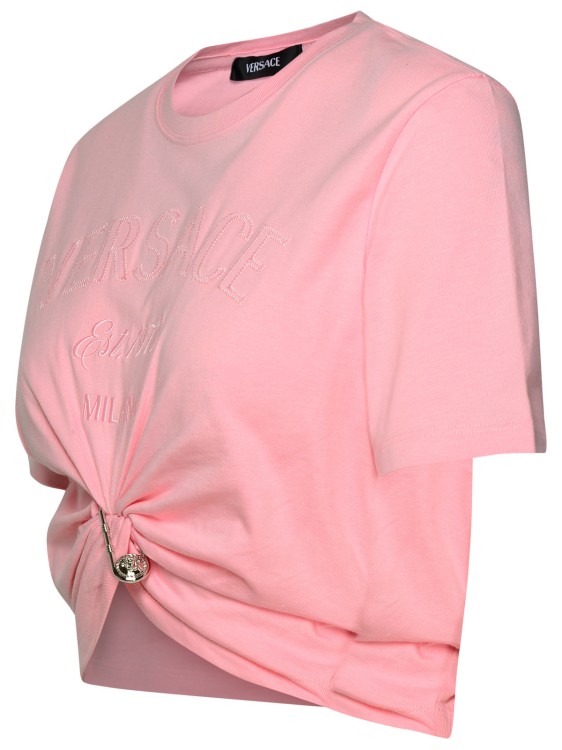 Shop Versace Pink Cotton T-shirt