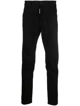 DSQUARED2 LOGO PATCH SLIM-FIT TROUSERS