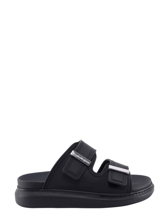 Shop Alexander Mcqueen Hybrid Rubber Sandals In Black