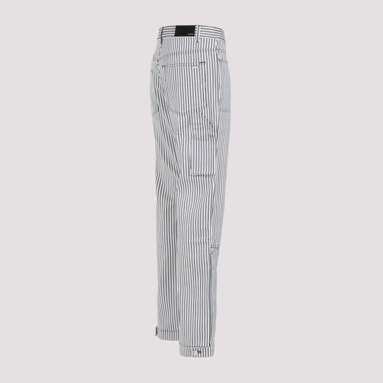 Amiri Striped Cotton Carpenter Pant In Grey