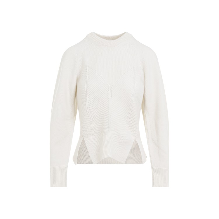 Alexander Mcqueen Corset Sweater In White