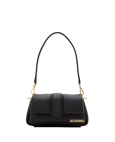 Shop Jacquemus Le Petit Bambimou Leather Shoulder Bag In Black