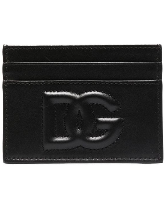 Dolce & Gabbana Signature Logo Card Holder In Black