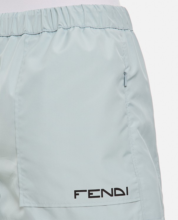 Shop Fendi Nylon Shorts In Neutrals