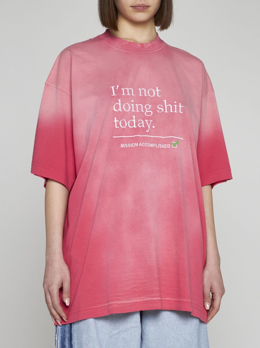 Shop Vetements Not Doing Shit Today Cotton T-Shirt