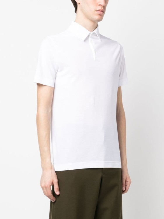 Shop Zanone Short-sleeved Polo Shirt In White