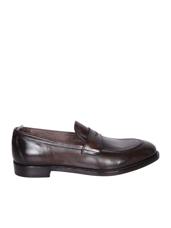 Officine Creative Tulane 003 Leather Penny Loafers In Black