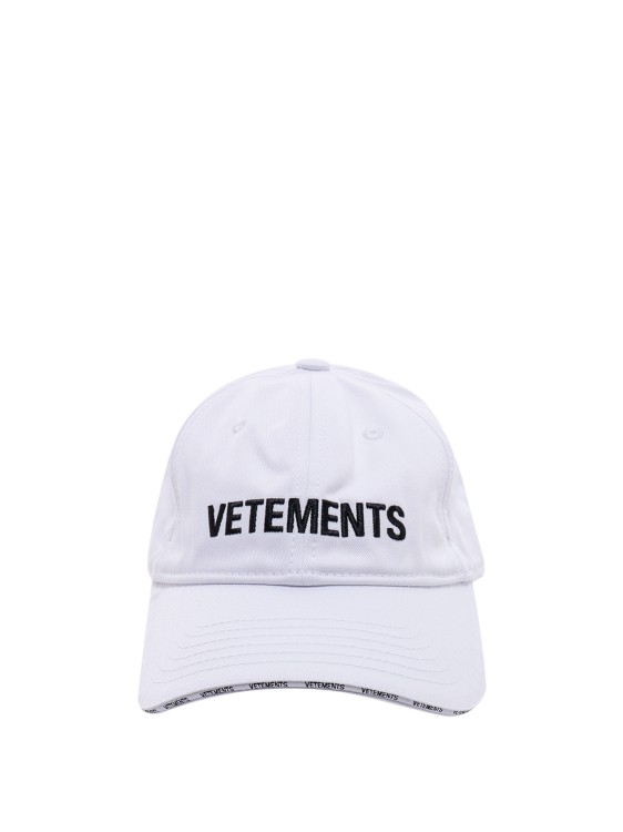VETEMENTS WHITE COTTON HAT,d312944c-573f-bab6-7cd7-32a8bcf00dee