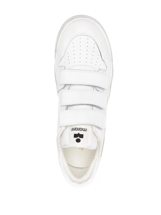 Shop Marant Sneakers Emreeh Velcro White/beige In Neutrals