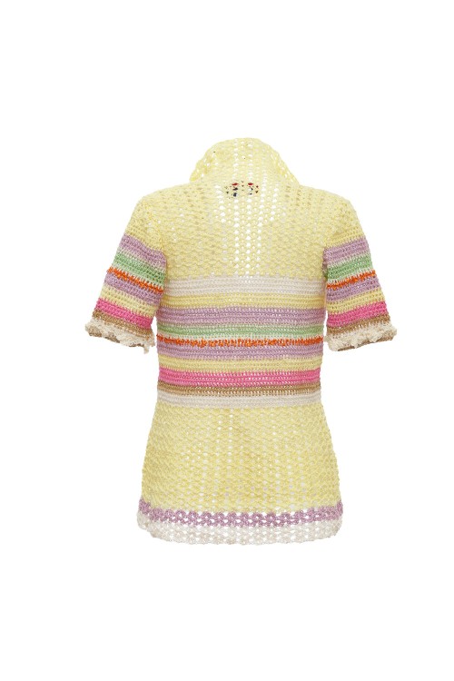Shop Andreeva Multicolor Handmade Crochet Shirt