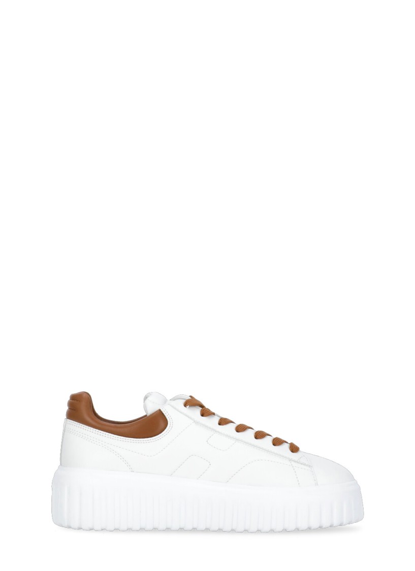 Shop Hogan H-stripes Sneakers In White