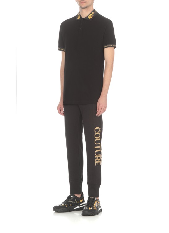 Shop Versace Jeans Couture Watercolor Couture T-shirt In Black