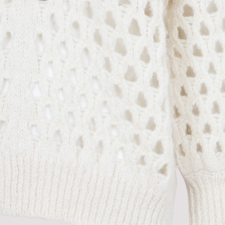 Shop Isabel Marant Ecru Baby Alpaca Tane Sweater In White