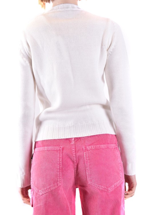 Dondup Long Sleeve Sweater In White