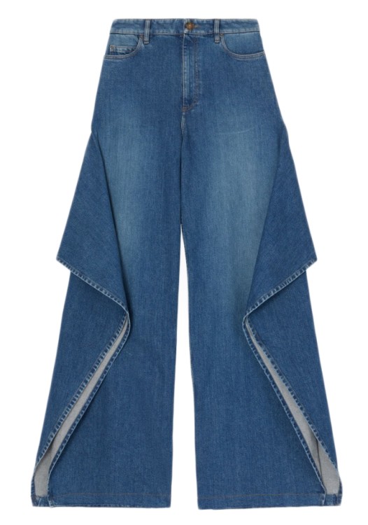 Burberry Denim Wide-leg Jeans In Blue