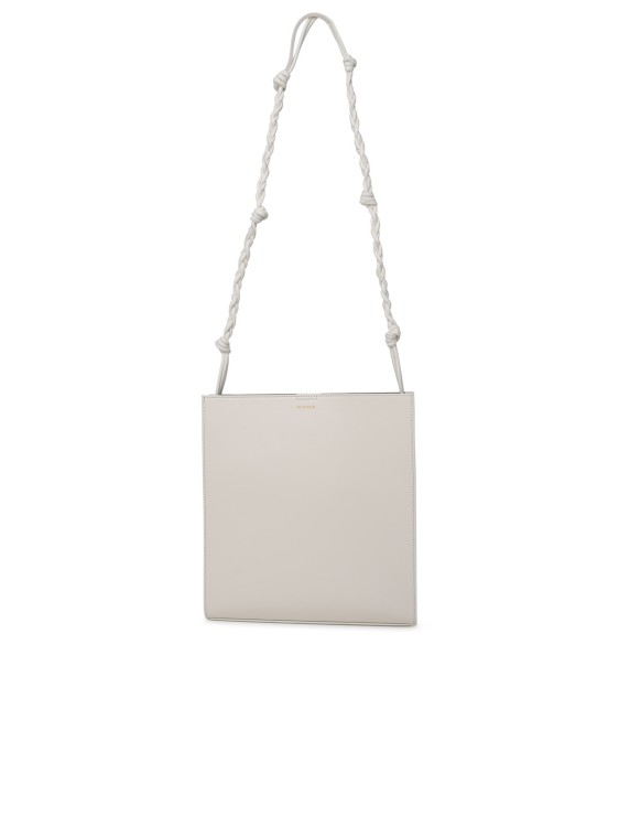 Shop Jil Sander Tangle Bag In White Leather In Grey