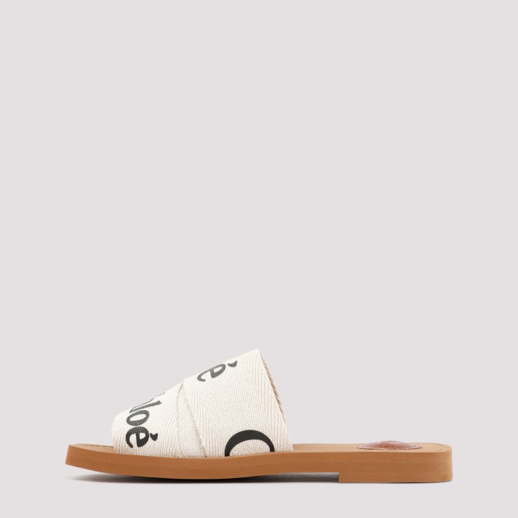 Shop Chloé White Woody Open-toe Sandals