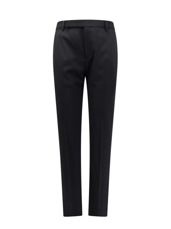 Shop Saint Laurent Sustainable Virgin Wool Trouser With Frontal Pinces In Black