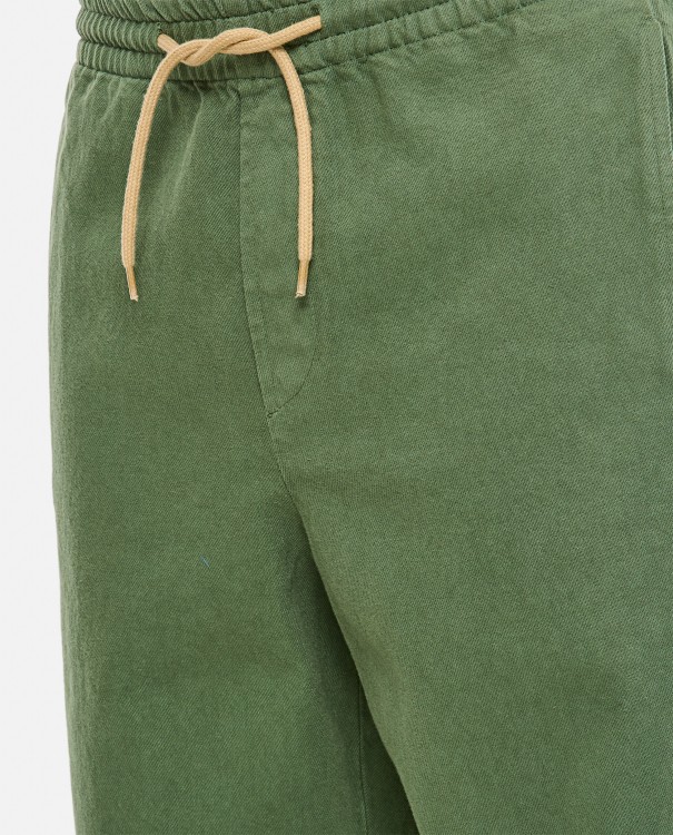 Shop Apc Vincent Cotton Trousers In Green