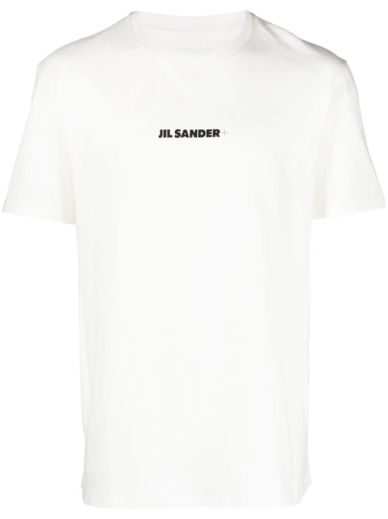 Shop Jil Sander White Logo T-shirt