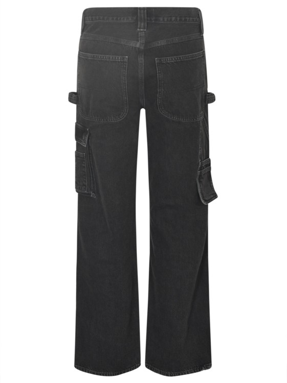 Shop Agolde Black Cotton Denim Jeans