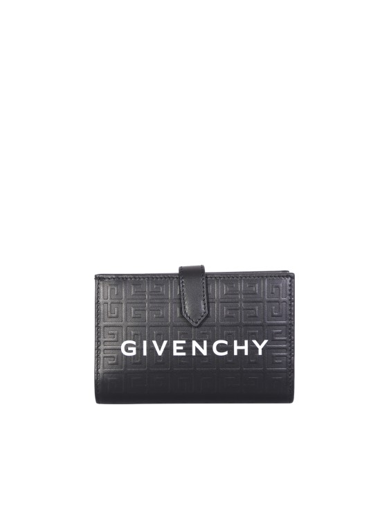 Shop Givenchy G-cut Leather Wallet In Black