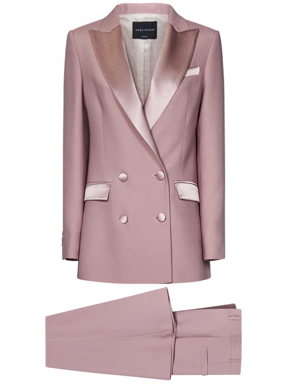 Shop Hebe Studio Powder Pink Cady Powder Pink Cady Suit