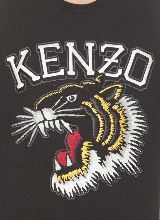 Shop Kenzo Varsity T-shirt In Black