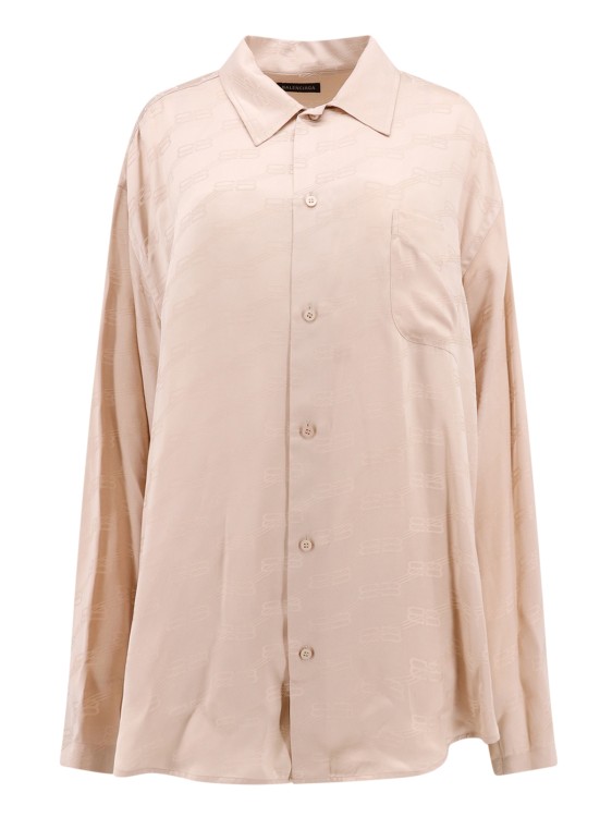 Balenciaga Long Sleeve Minimal Shirt In Pink