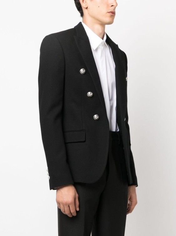 Balmain Embossed-button Detail Jacket In Black