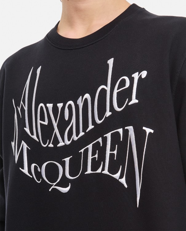 Shop Alexander Mcqueen Cotton Sweatshirt In Black