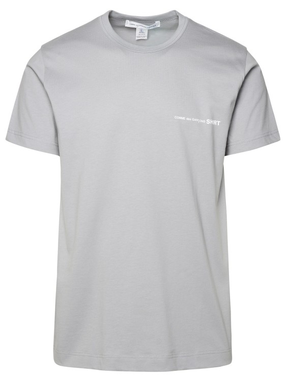 Shop Comme Des Garçons Gray Cotton T-shirt In White