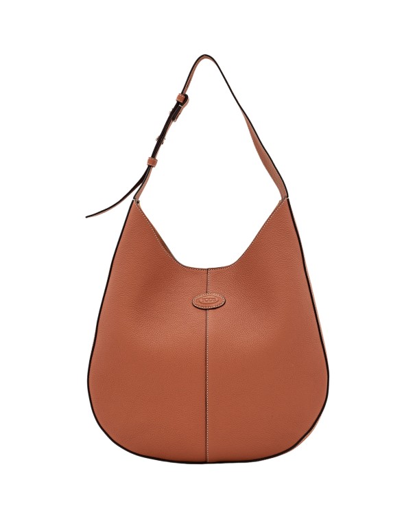 Shop Tod's Small Hobo Leather Bag In Brown