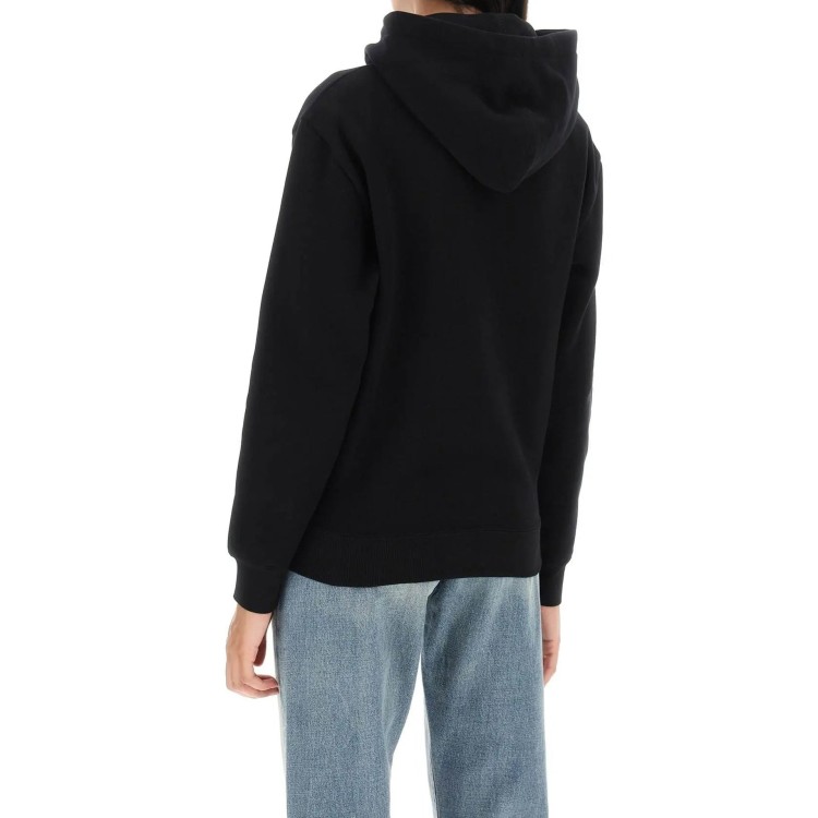 Shop Saint Laurent Hooded Sweatshirt In Black