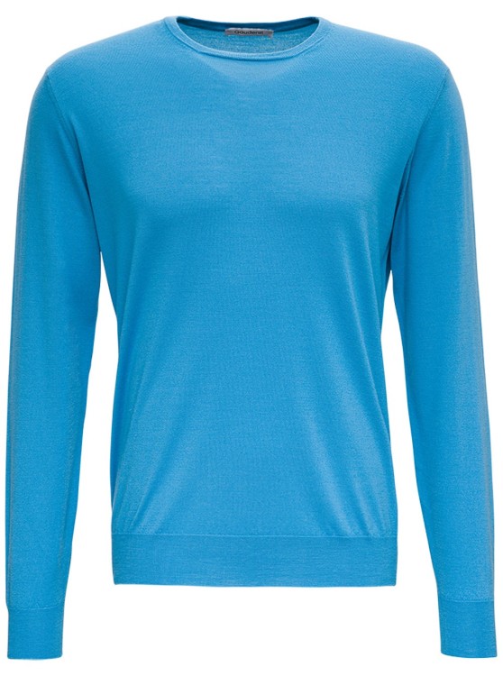 Gaudenzi Wool And Silk Light Blue Sweater