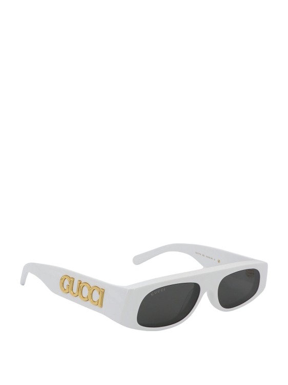 Shop Gucci Acetate Sunglasses In White