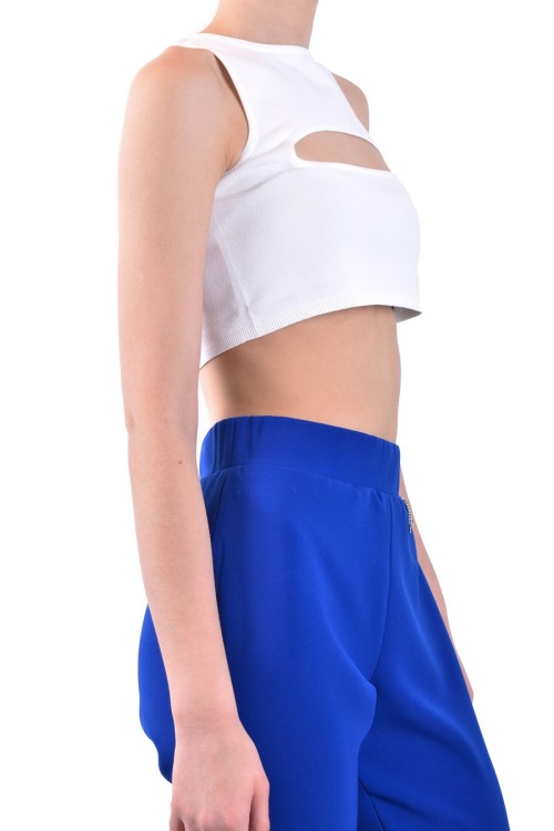 Dsquared2 Cut-out Viscose-blend Top In White