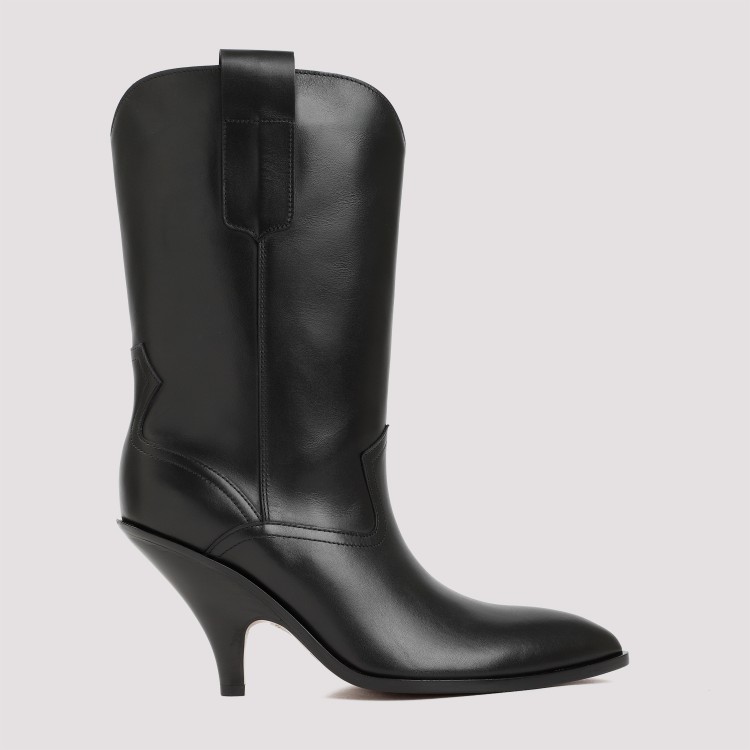 Bally 95 Cowboy Leather Boots In Black