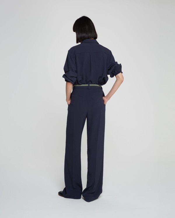 Shop Serena Bute Tailored Trouser - Dark Navy In Blue