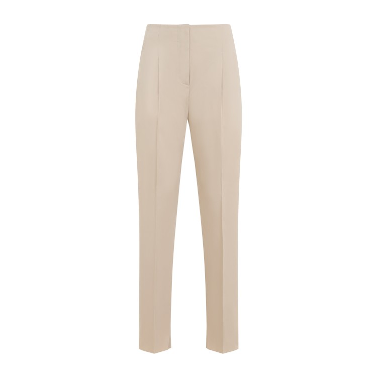Max Mara Empoli Cotton Twill Pants In Neutrals
