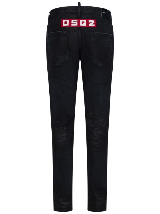 Shop Dsquared2 Black Stretch Cotton Bull Slim-fit Jeans