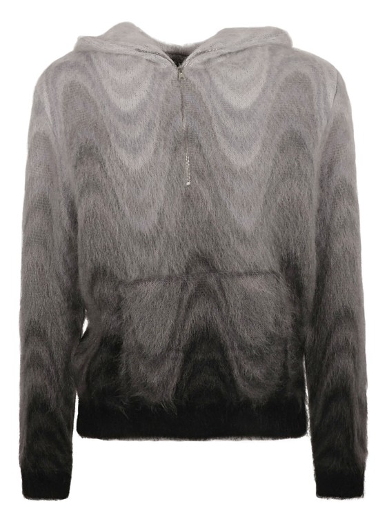 Etro Wavy-pattern Knitted Jumper In Grey